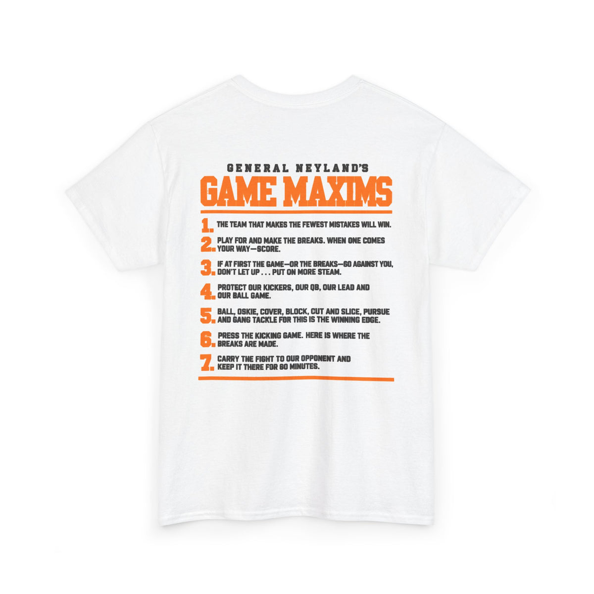General Neyland’s Game Maxims Tee