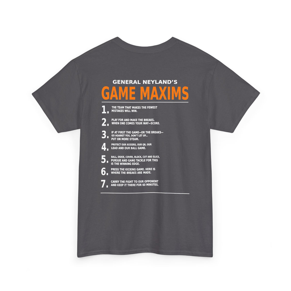General Neyland’s Game Maxims Tee