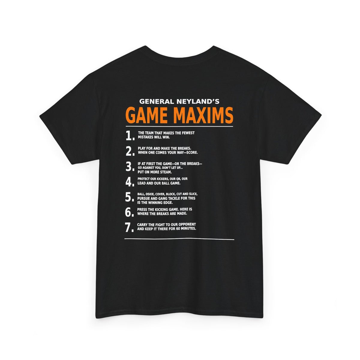 General Neyland’s Game Maxims Tee